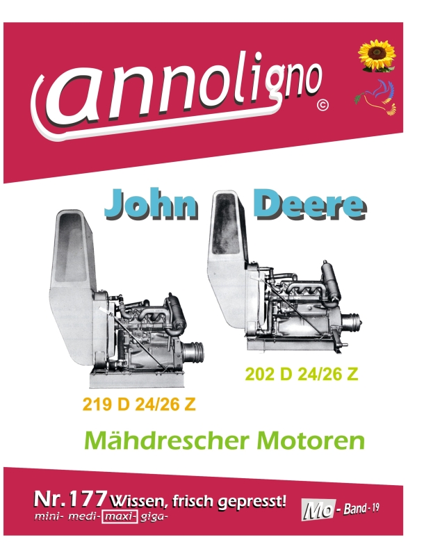 John Deere Mähdrescher Motoren Typ 202/219 Bild- Ersatzteilliste & Explosionszeichnungen - annoligno 177
